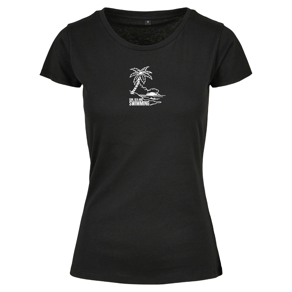 "Sun, Sea and Swimming" Ladies T-Shirt | Open Water & Wild Swimming Apparel
