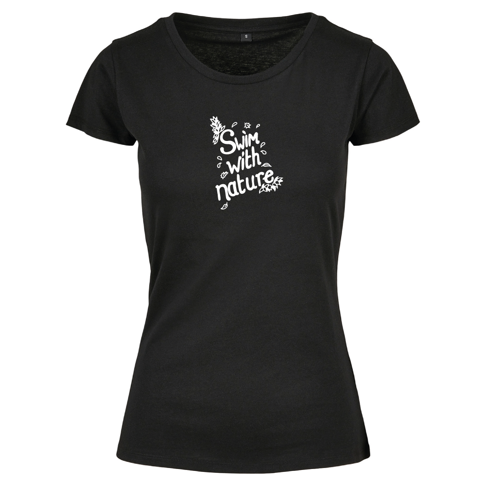 Swim With Nature Wild Swimming Themed Ladies T-Shirt