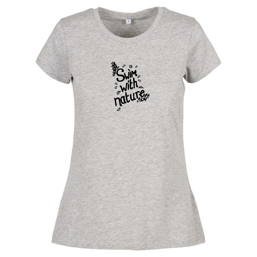 Swim With Nature Wild Swimming Themed Ladies T-Shirt
