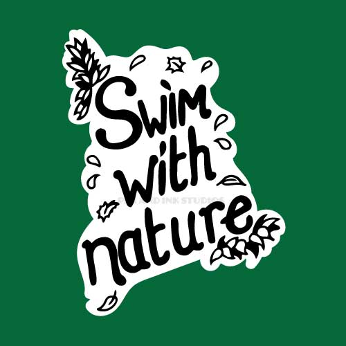 Swim With Nature | Wild Swimming Themed Sticker