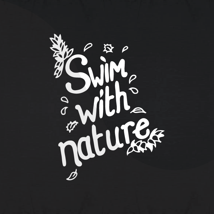 Swim With Nature Wild Swimming Themed Hoody