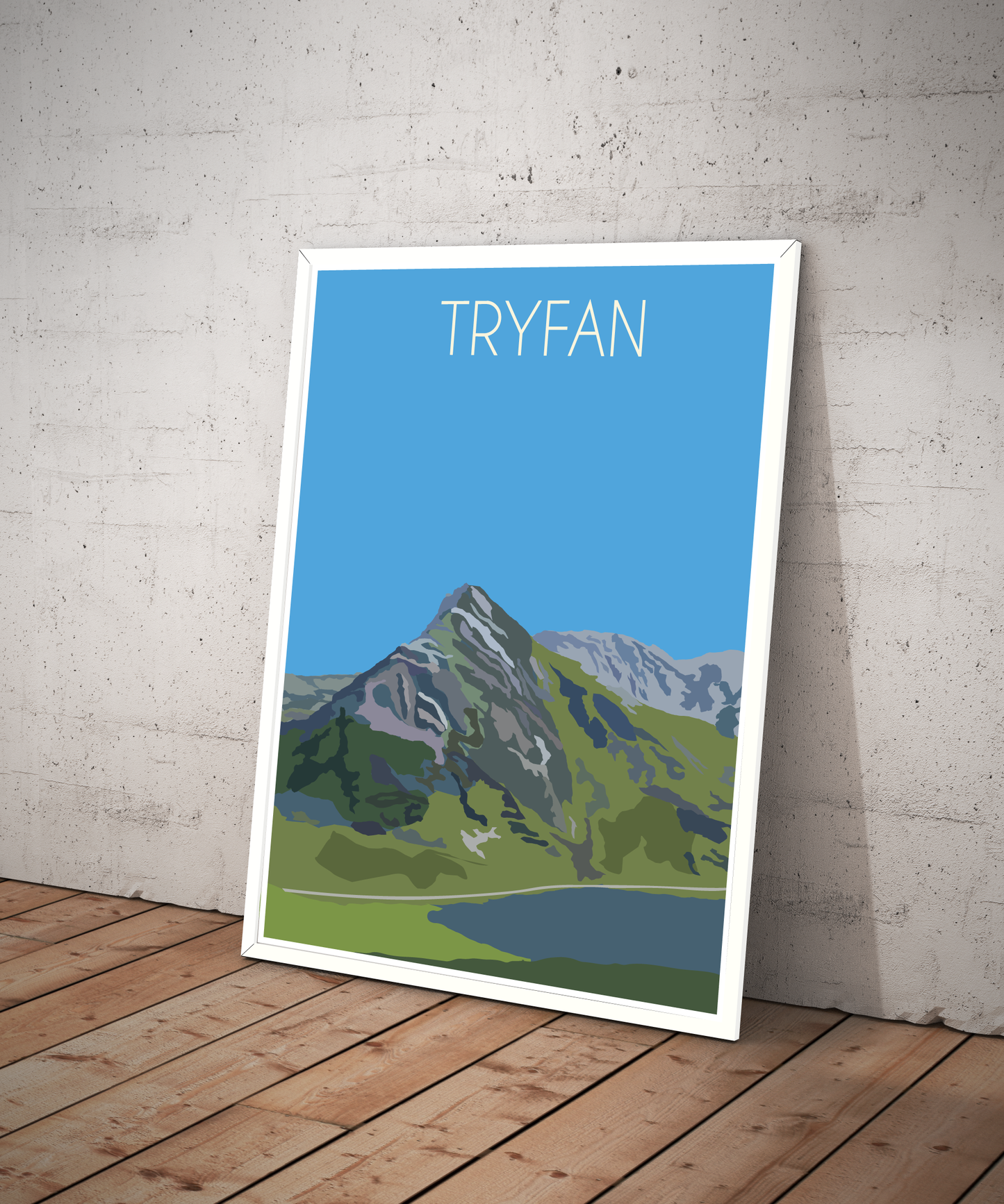 Tryfan Eryri National Park (Snowdonia) Welsh 3000's poster print