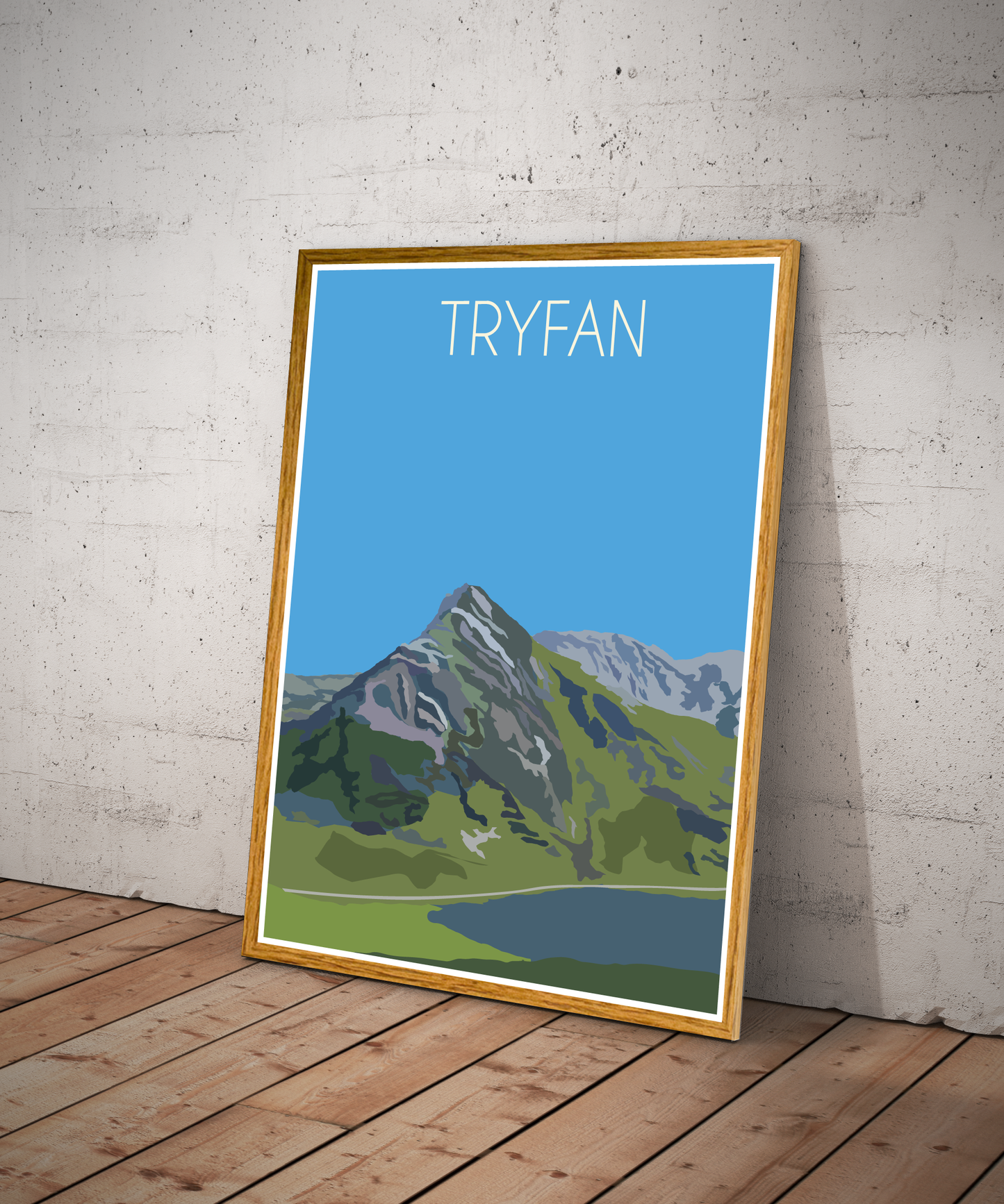 Tryfan Eryri National Park (Snowdonia) Welsh 3000's poster print