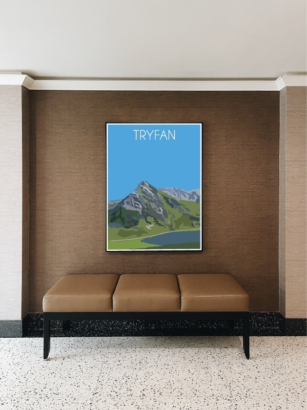 Tryfan Eryri National Park (Snowdonia) Welsh 3000's poster print