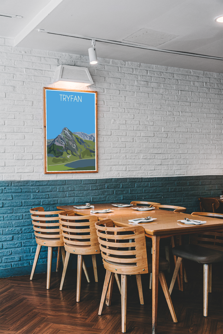 Tryfan Eryri National Park (Snowdonia) Welsh 3000's poster print