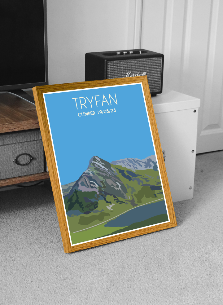 Tryfan Eryri National Park (Snowdonia) Welsh 3000's poster print