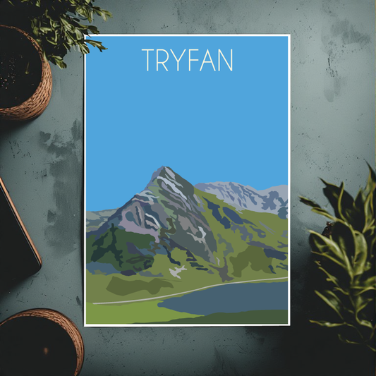 Tryfan Eryri National Park (Snowdonia) Welsh 3000's poster print