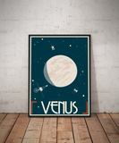 Venus Retro styled space travel posters