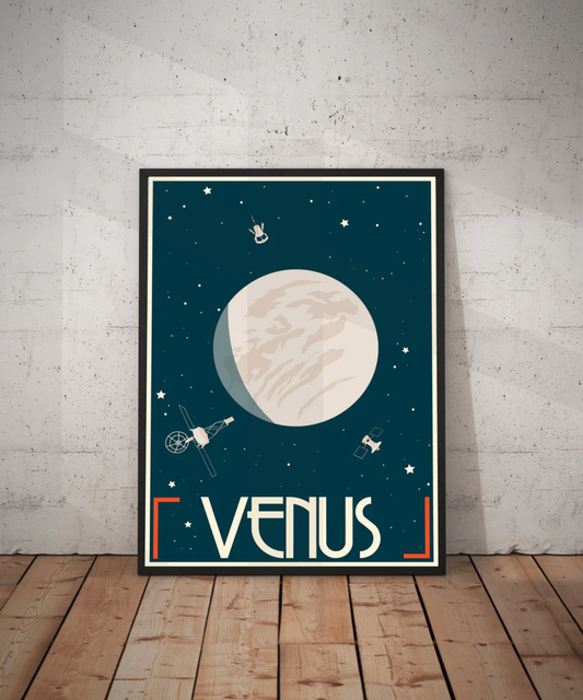 Venus Retro Space Travel Poster – Deep Space Series