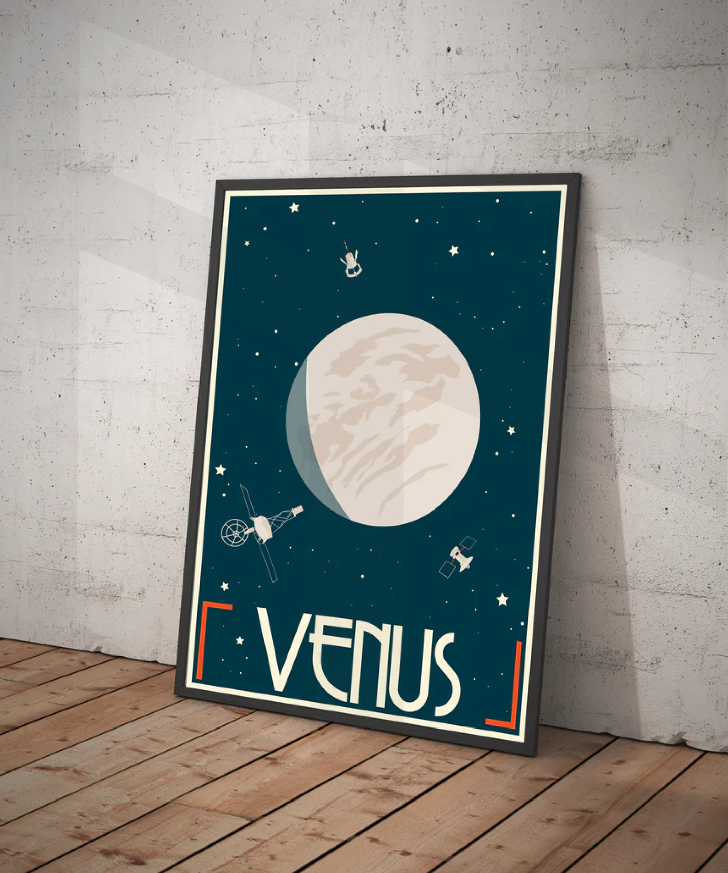 Venus Retro Space Travel Poster – Deep Space Series