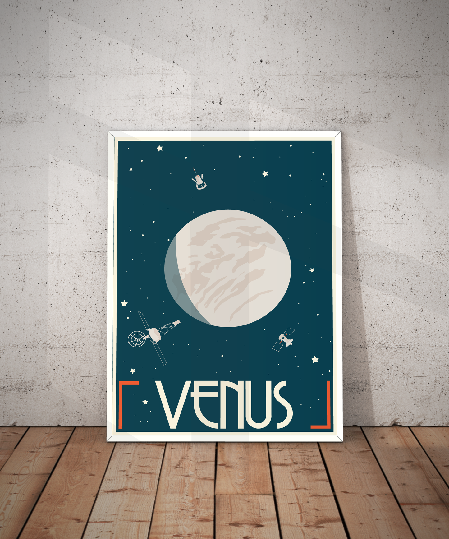 Venus Retro Space Travel Poster – Deep Space Series