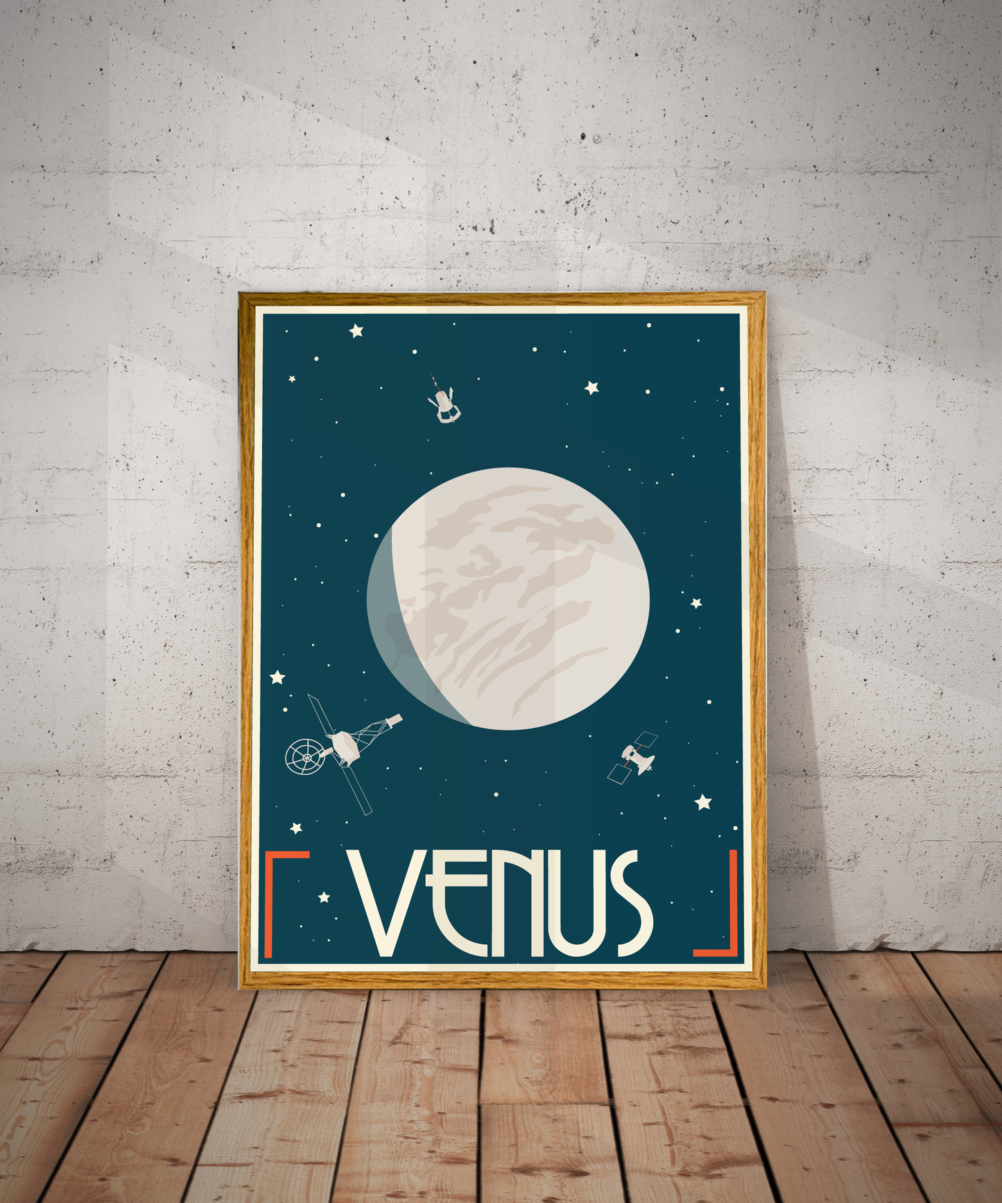 Venus Retro Space Travel Poster – Deep Space Series