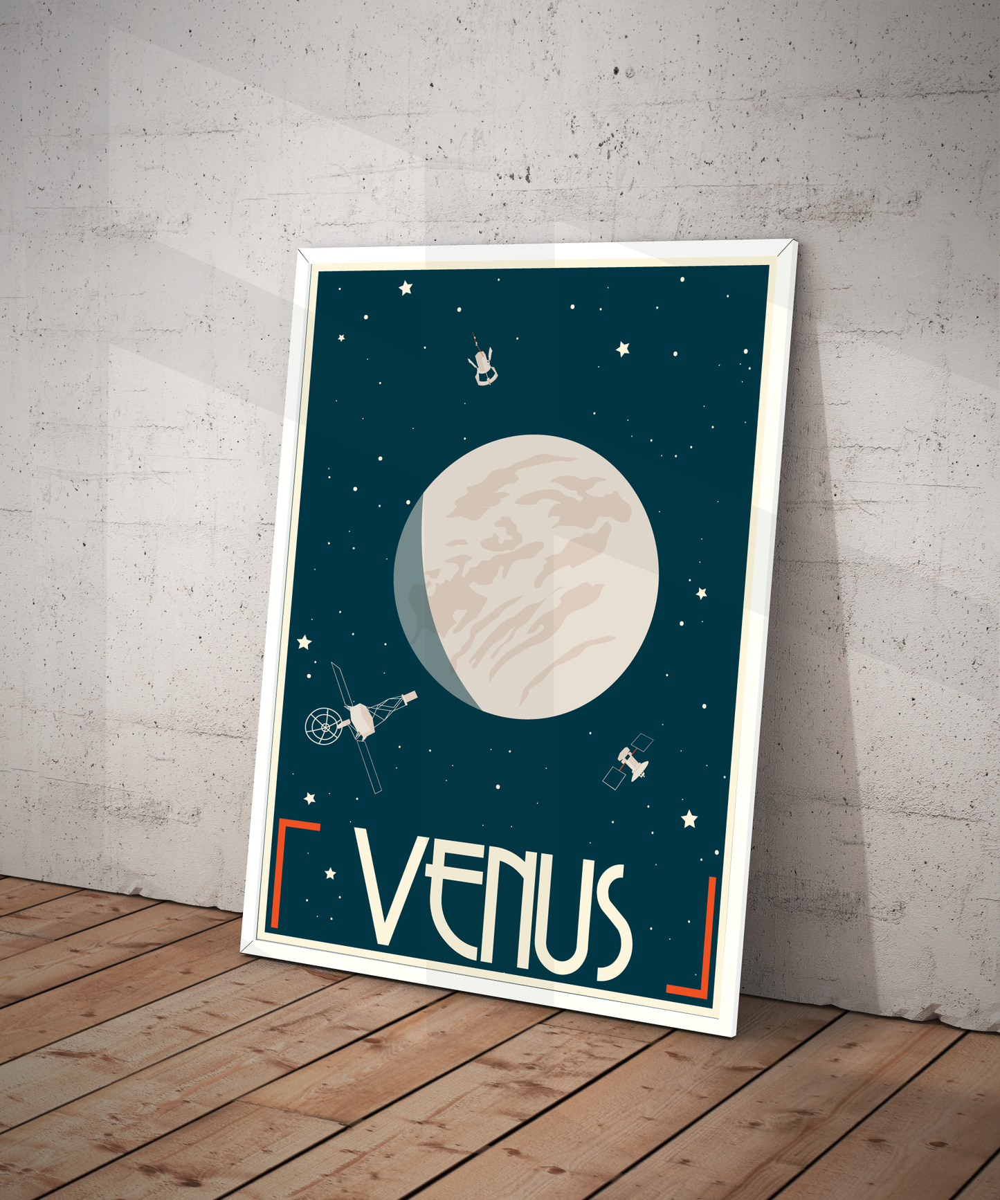 Venus Retro Space Travel Poster – Deep Space Series