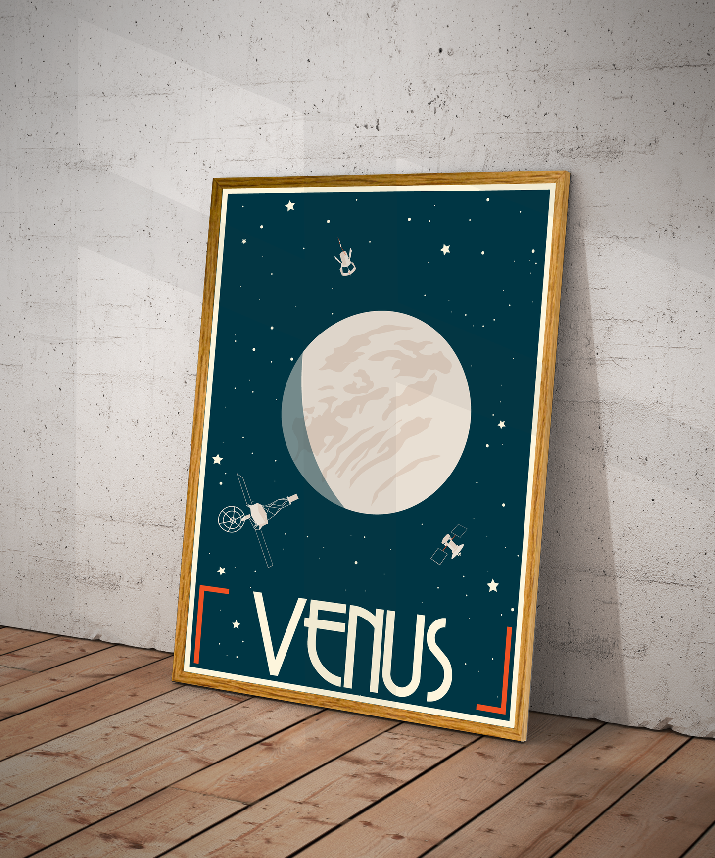 Venus Retro Space Travel Poster – Deep Space Series