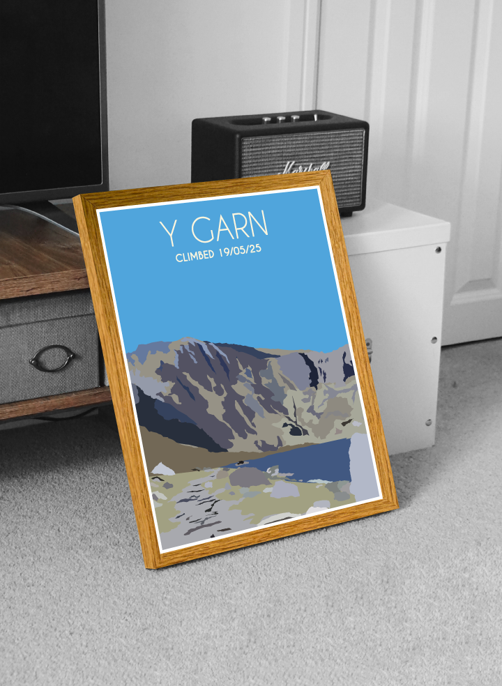 Y Garn Eryri National Park (Snowdonia) Welsh 3000's poster print