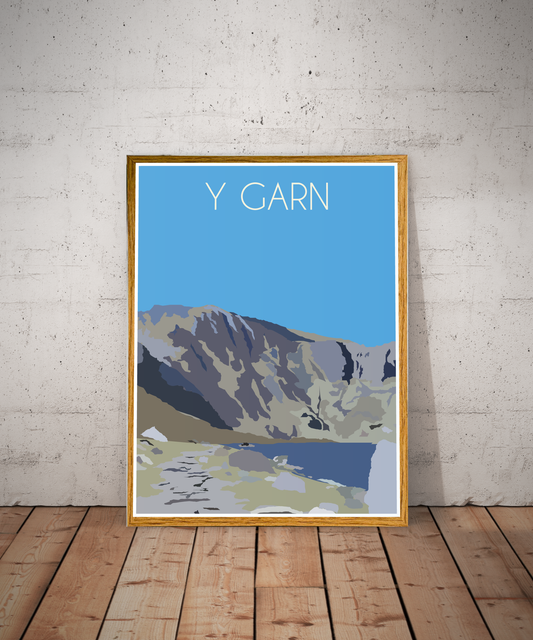 Y Garn Eryri National Park (Snowdonia) Welsh 3000's poster print