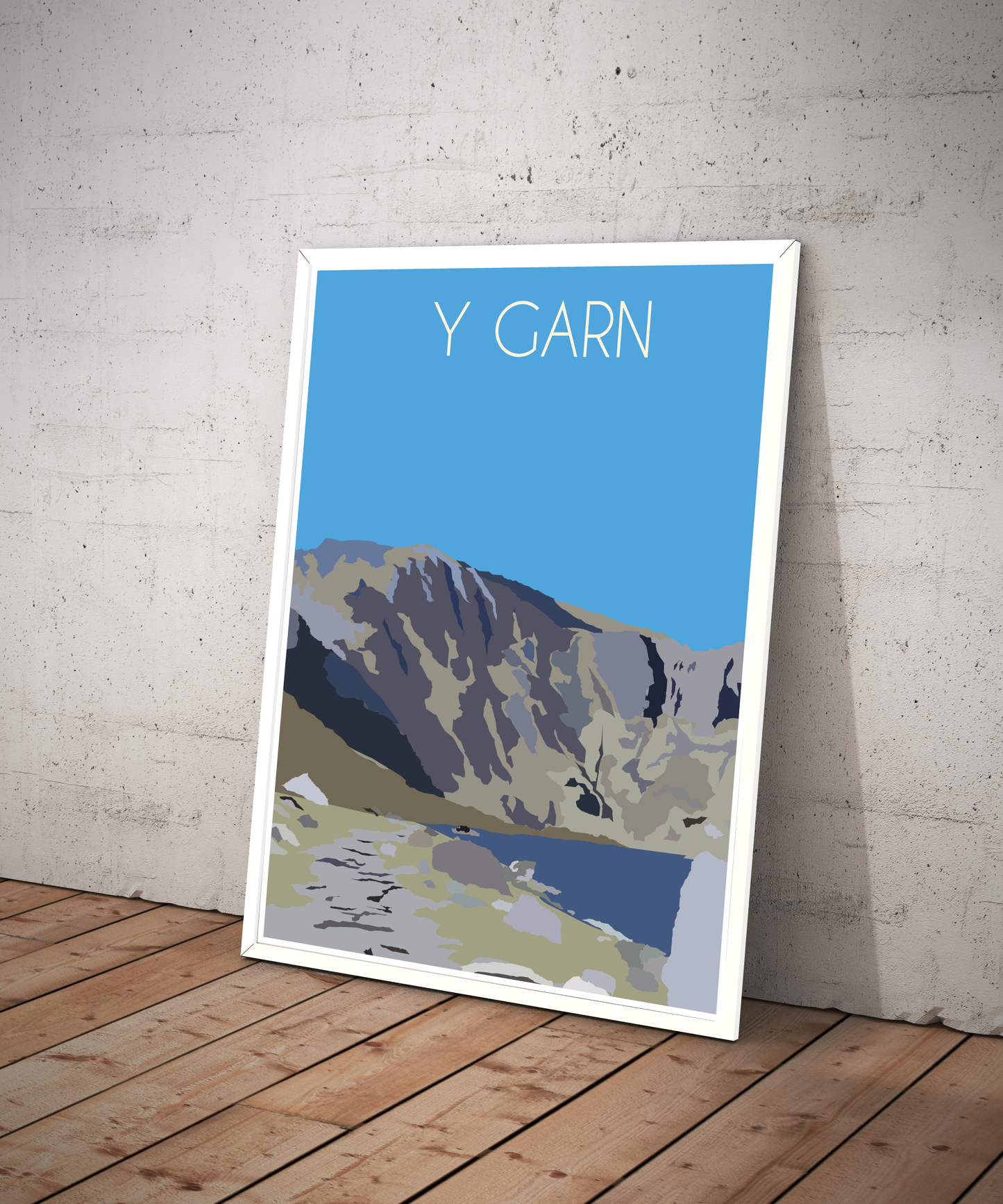 Y Garn Eryri National Park (Snowdonia) Welsh 3000's poster print