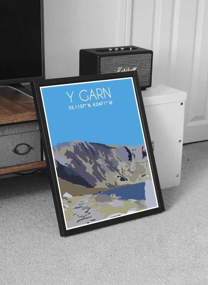 Y Garn Eryri National Park (Snowdonia) Welsh 3000's poster print