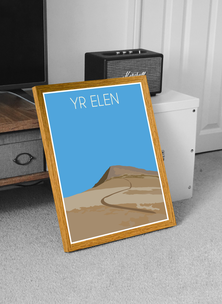 Yr Elen Eryri National Park (Snowdonia) Welsh 3000's poster print
