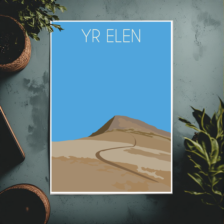 Yr Elen Eryri National Park (Snowdonia) Welsh 3000's poster print