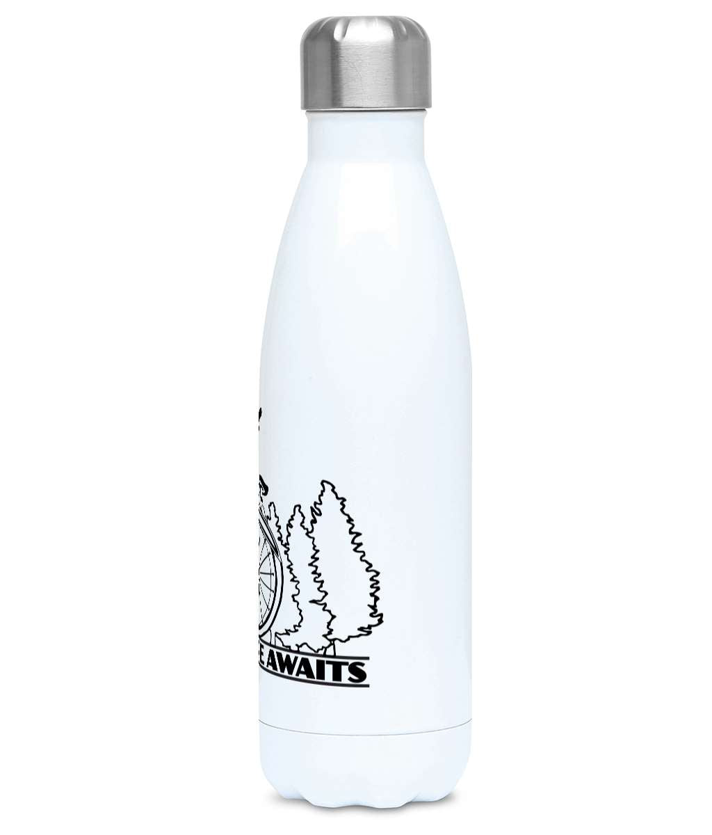 Adventure Awaits - Plastic Free 500ml Water Bottle Pen and Ink Studios