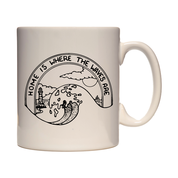 Adventure Mug - 330ml mug, hiking, cycling, surfing, walking, mountain Pen and Ink Studios