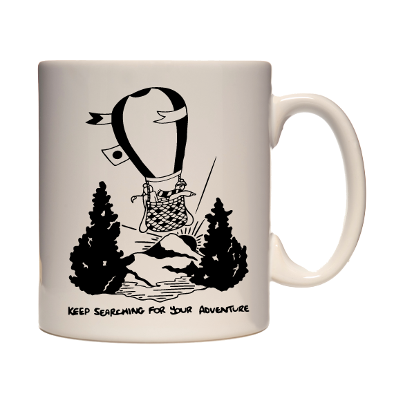 Adventure Mug - 330ml mug, hiking, cycling, surfing, walking, mountain Pen and Ink Studios