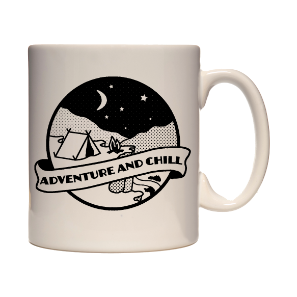 Adventure Mug - 330ml mug, hiking, cycling, surfing, walking, mountain Pen and Ink Studios