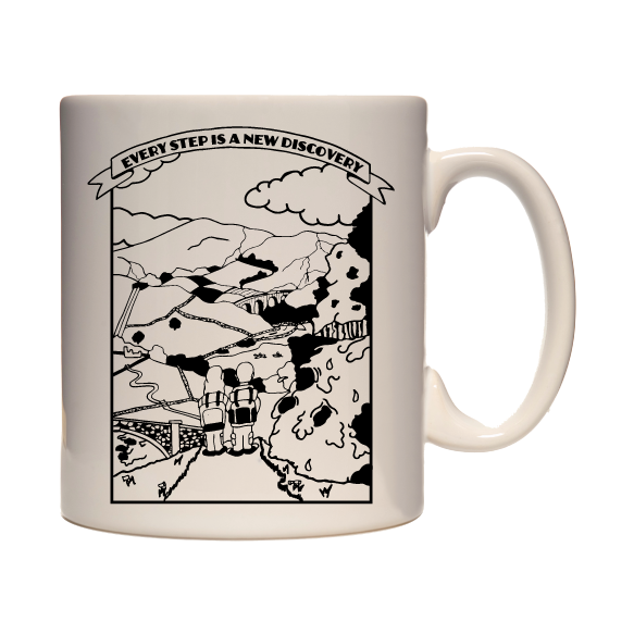 Adventure Mug - 330ml mug, hiking, cycling, surfing, walking, mountain Pen and Ink Studios