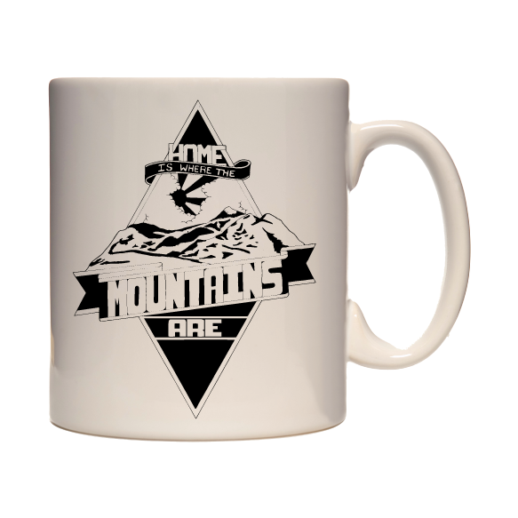 Adventure Mug - 330ml mug, hiking, cycling, surfing, walking, mountain Pen and Ink Studios