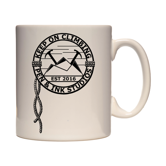 Adventure Mug - 330ml mug, hiking, cycling, surfing, walking, mountain Pen and Ink Studios