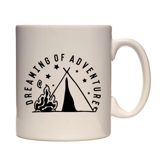 Adventure Mug - 330ml mug, hiking, cycling, surfing, walking, mountain Pen and Ink Studios