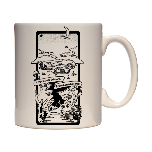 Adventure Mug - 330ml mug, hiking, cycling, surfing, walking, mountain Pen and Ink Studios