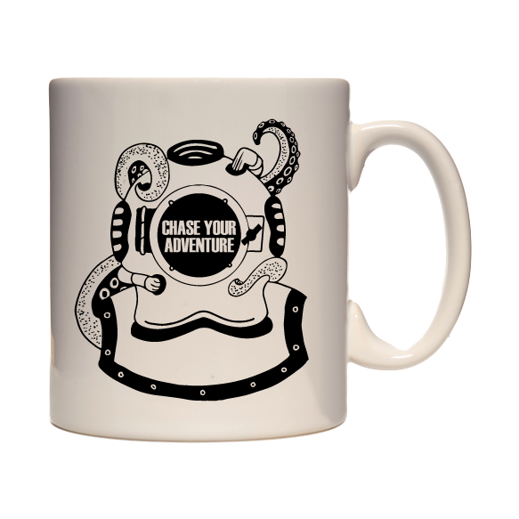 Adventure Mug - 330ml mug, hiking, cycling, surfing, walking, mountain Pen and Ink Studios