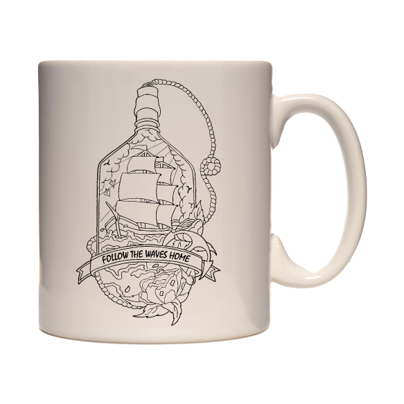 Adventure Mug - 330ml mug, hiking, cycling, surfing, walking, mountain Pen and Ink Studios