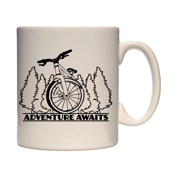 Adventure Mug - 330ml mug, hiking, cycling, surfing, walking, mountain Pen and Ink Studios