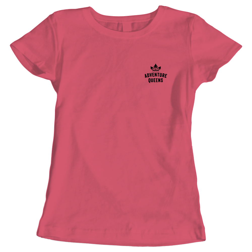 Adventure Queens logo women's t-shirt with small design