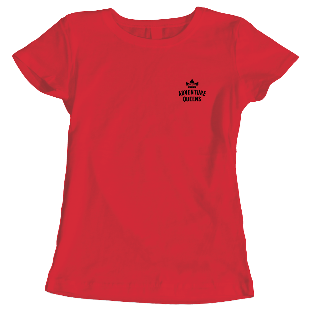 Adventure Queens logo women's t-shirt with small design