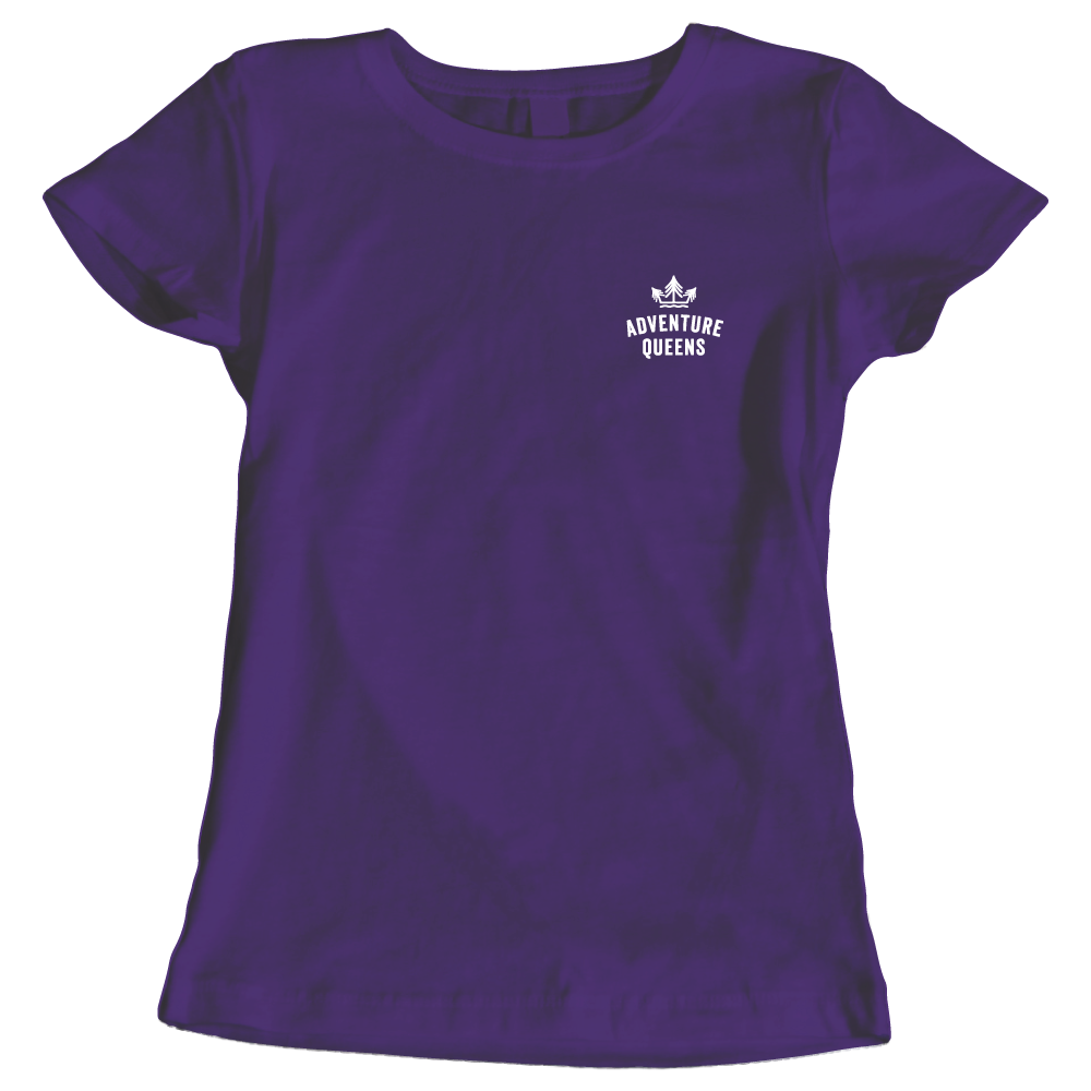 Adventure Queens logo women's t-shirt with small design