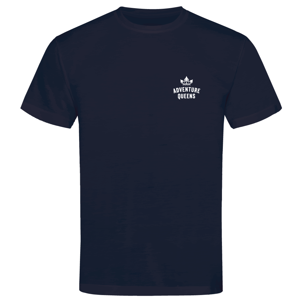 Adventure Queens logo unisex t-shirt with small design