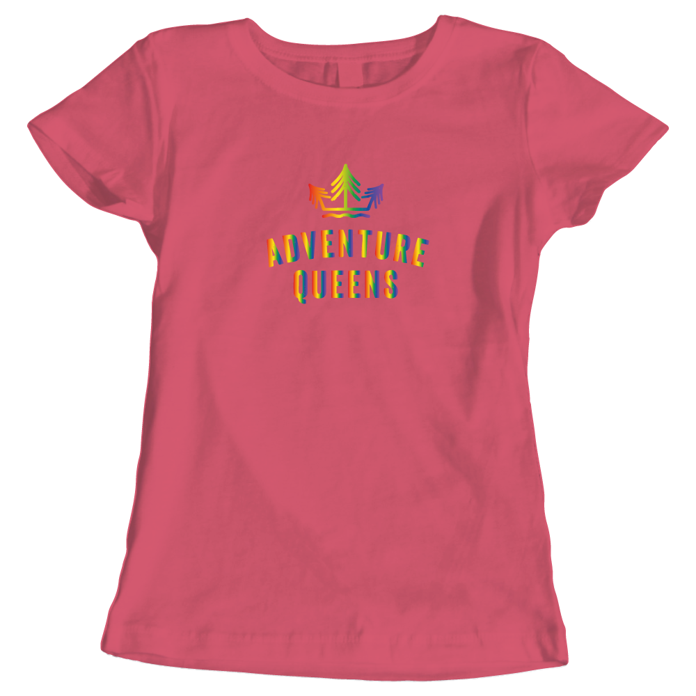 Adventure Queens Rainbow logo women's t-shirt