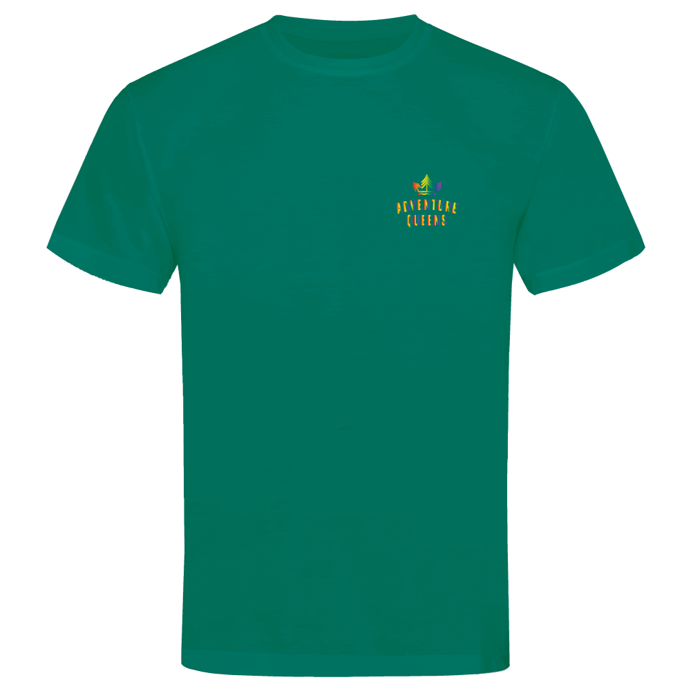 Adventure Queens Rainbow logo unisex t-shirt with pocket design