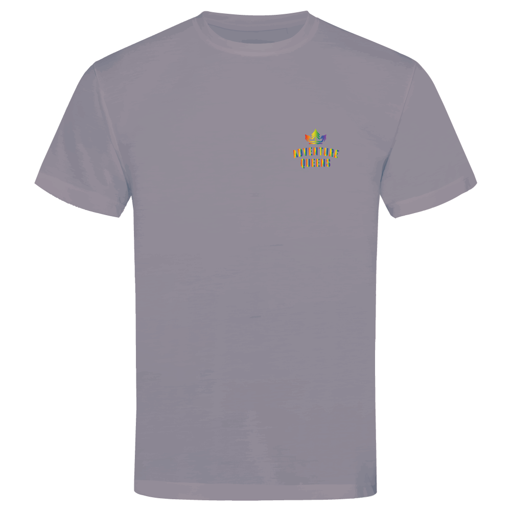 Adventure Queens Rainbow logo unisex t-shirt with pocket design