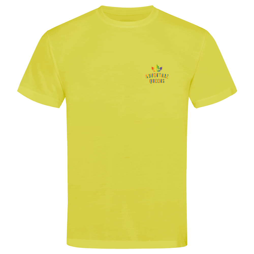 Adventure Queens Rainbow logo unisex t-shirt with pocket design