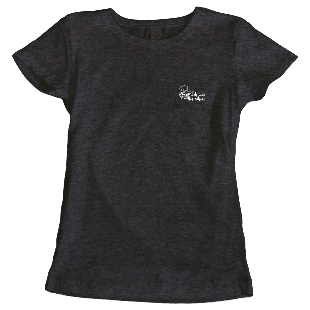 Adventure Queens Let's Take This Outside women's t-shirt with small design