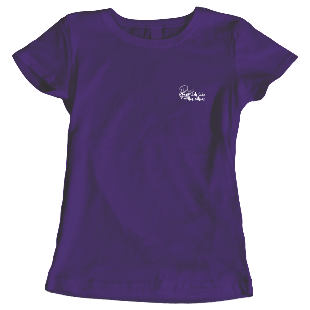 Adventure Queens Let's Take This Outside women's t-shirt with small design