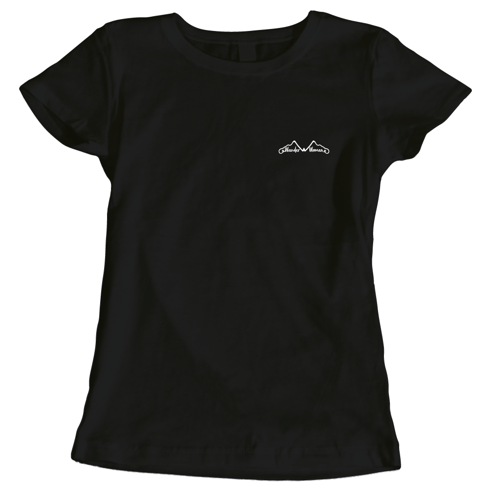 Adventure Queens Wander Woman women's t-shirt with small design