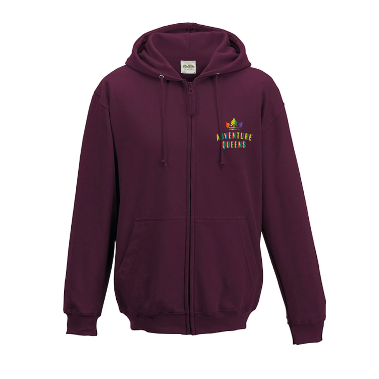 Adventure Queens Rainbow logo unisex zoodie with pocket size design