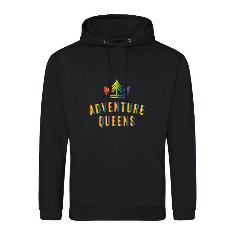 Adventure Queens Rainbow logo unisex hoodie