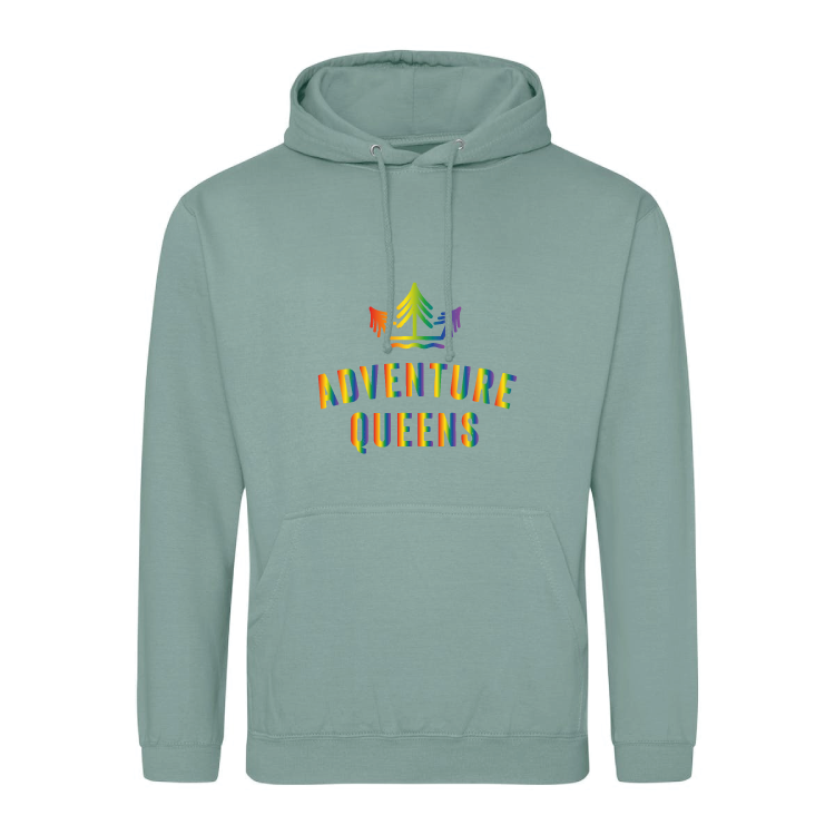 Adventure Queens Rainbow logo unisex hoodie